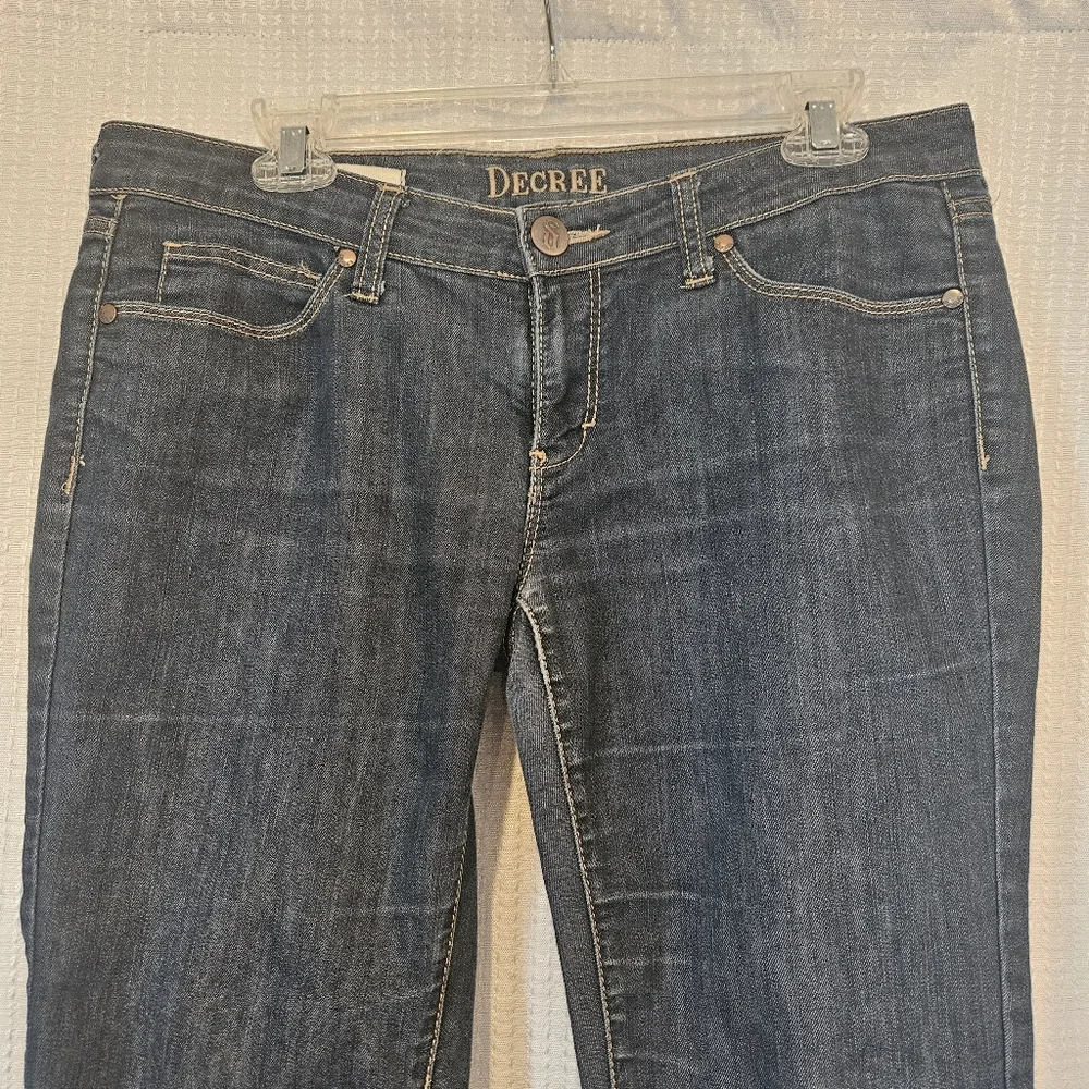 Decree Super Skinny Jeans Womens Size 13 Mid Rise Dark Wash Denim Juniors